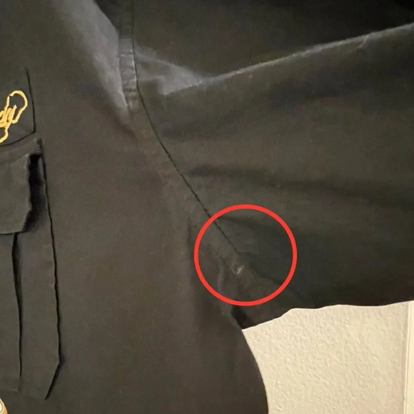 ED HARDY By CHRISTIAN AUDIGIER Long Sleeve Embroidered Button Down Shirt - Picture 7 of 11